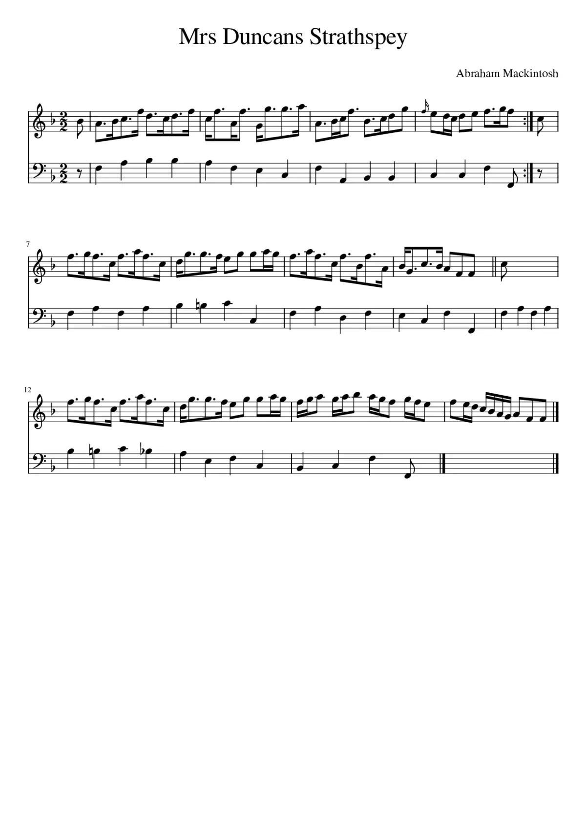 Mrs Duncans Strathspey - Page 1