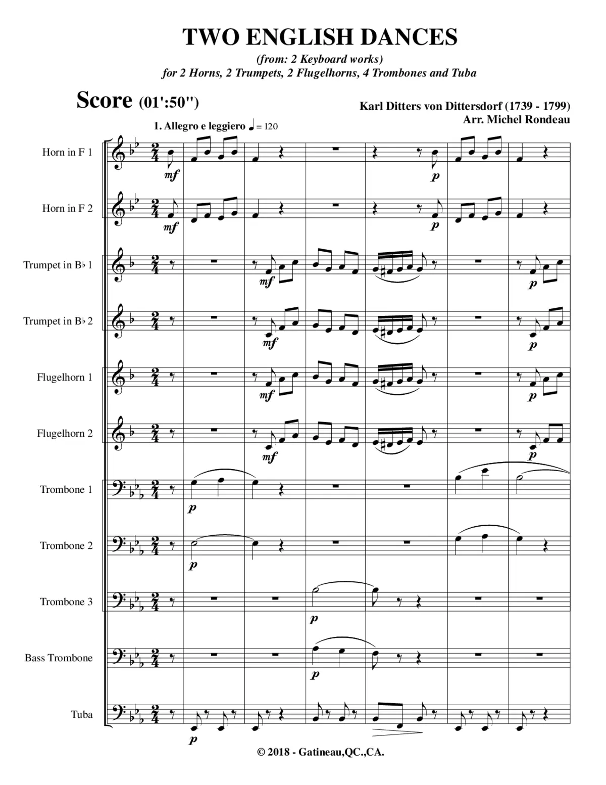 Zwanzig Englische Tanze - Page 1