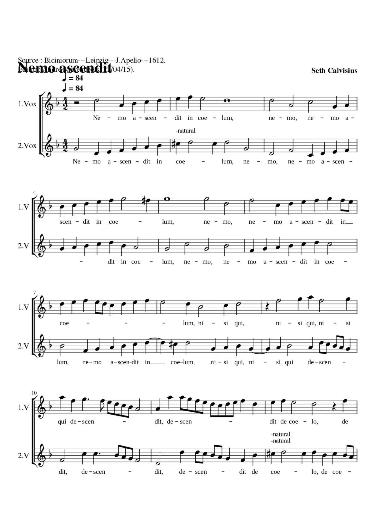 Nemo ascendit in coelum - Page 1