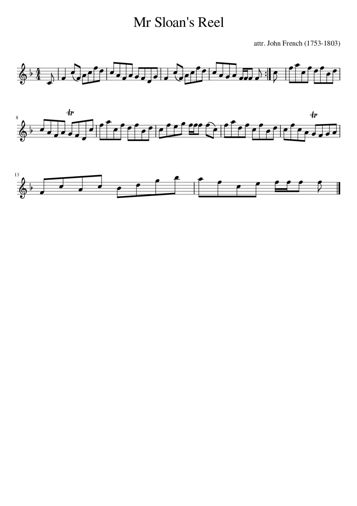 Mr Sloan's Reel - Page 1