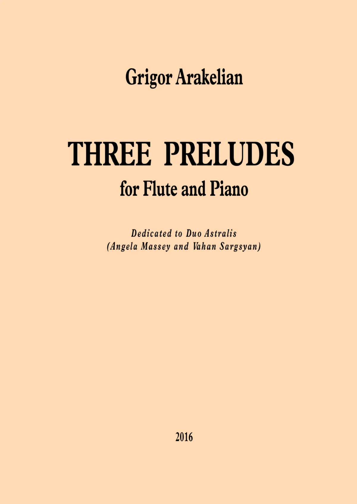 3 Preludes for Flute and Piano - Page 1