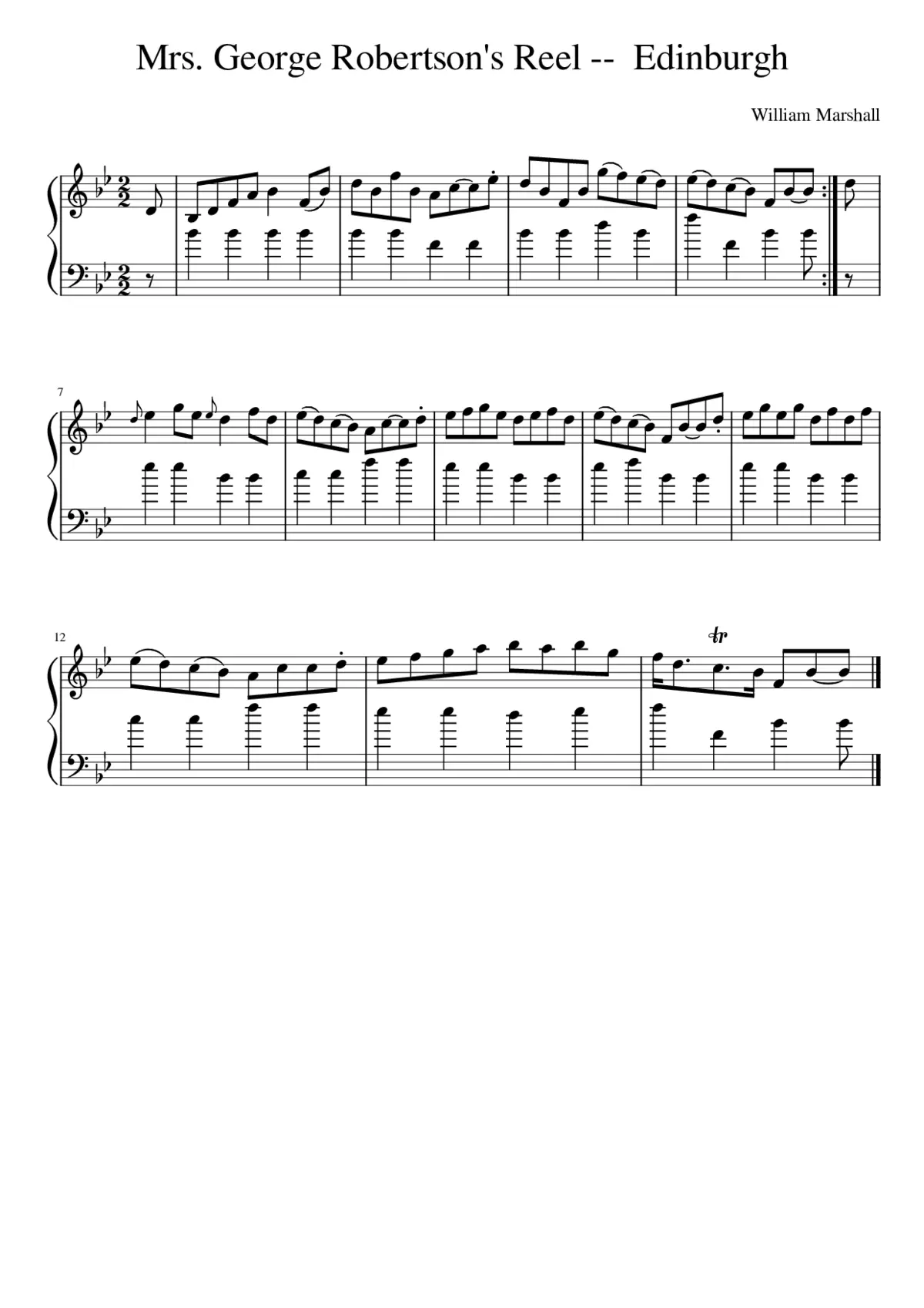 Mrs. George Robertson's Reel -- Edinburgh - Page 1