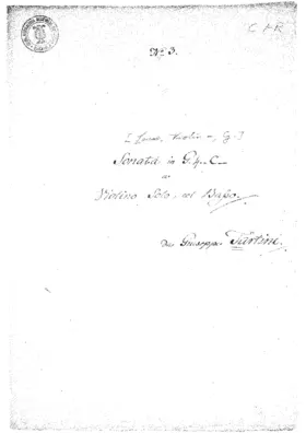 Violin Sonata in G major