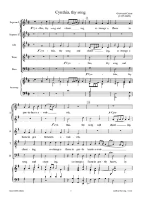 Cynthia, thy song