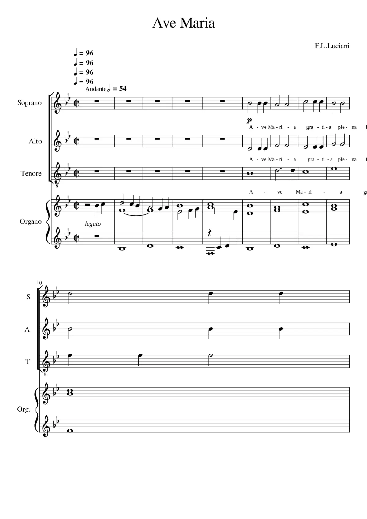 Ave Maria a 3 - Page 1