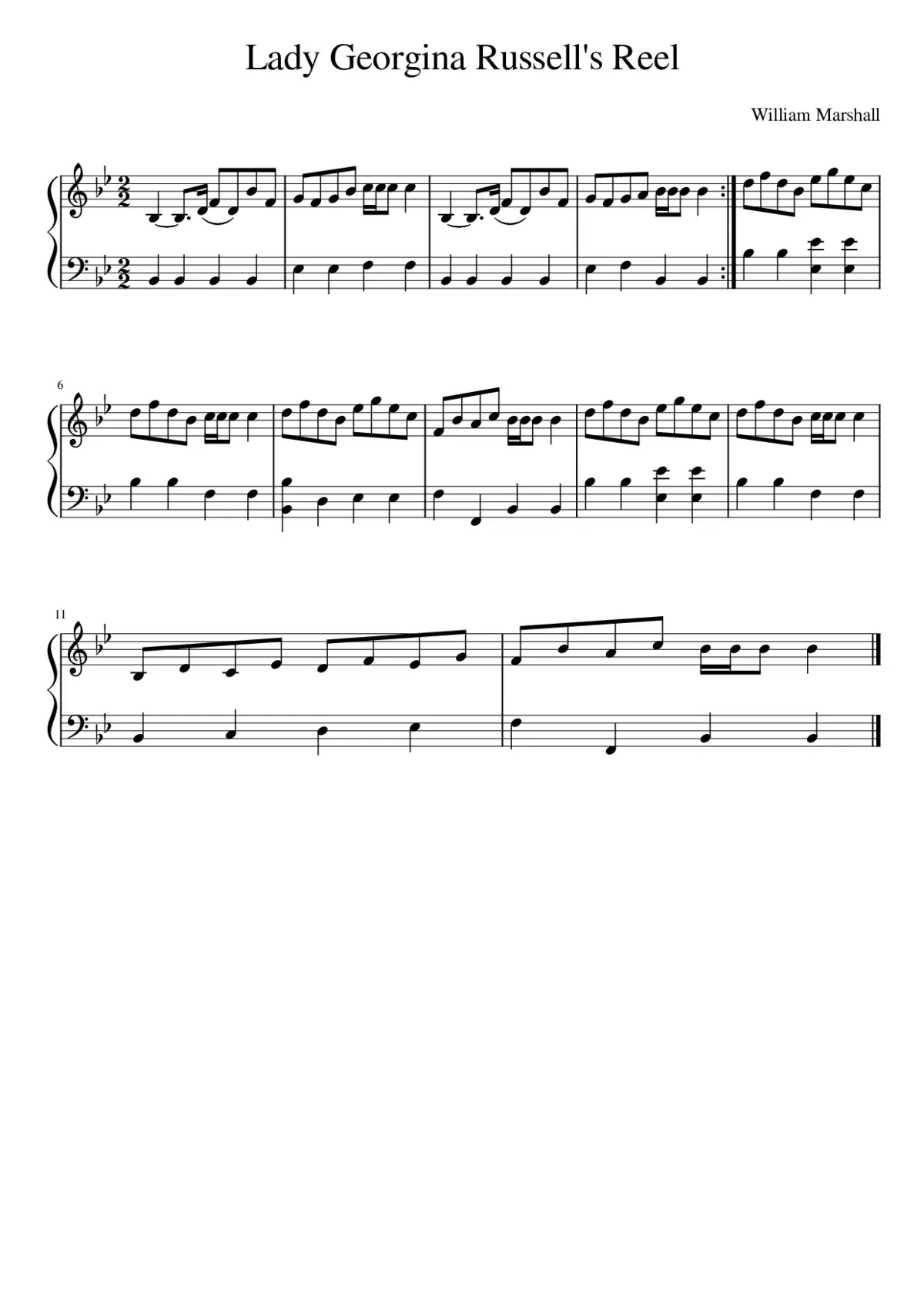 Lady Georgina Russell's Reel - Page 1