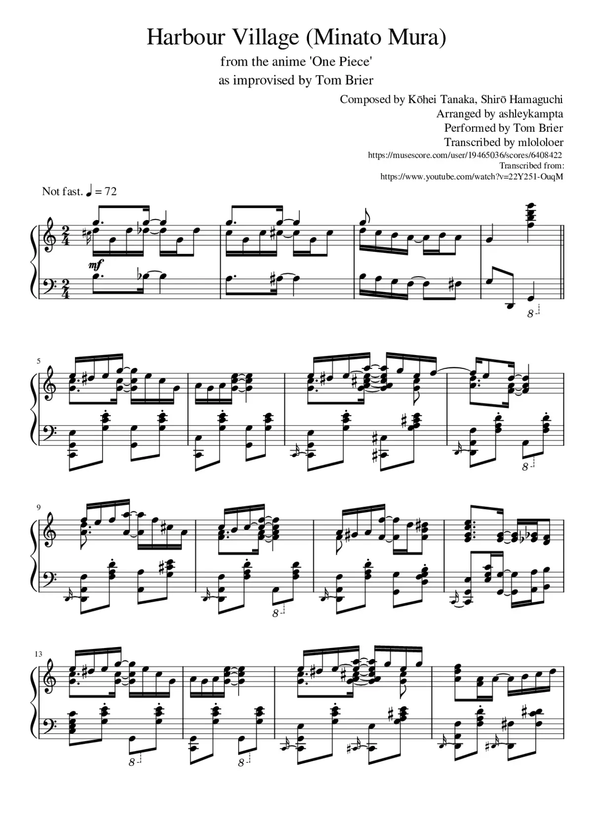 Tom Brier Improvisation - Page 1