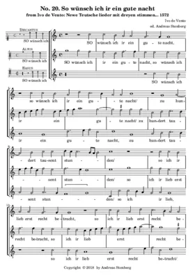 So wünsch ich ir ein gute nacht