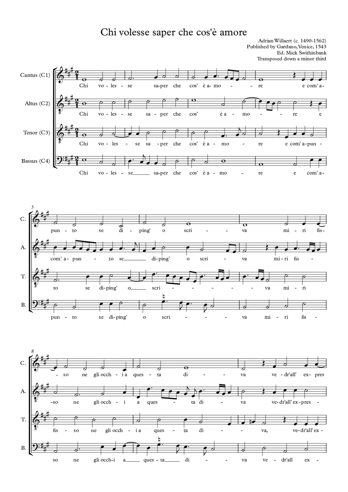 Chi volesse saper che cos'è amore - Page 1