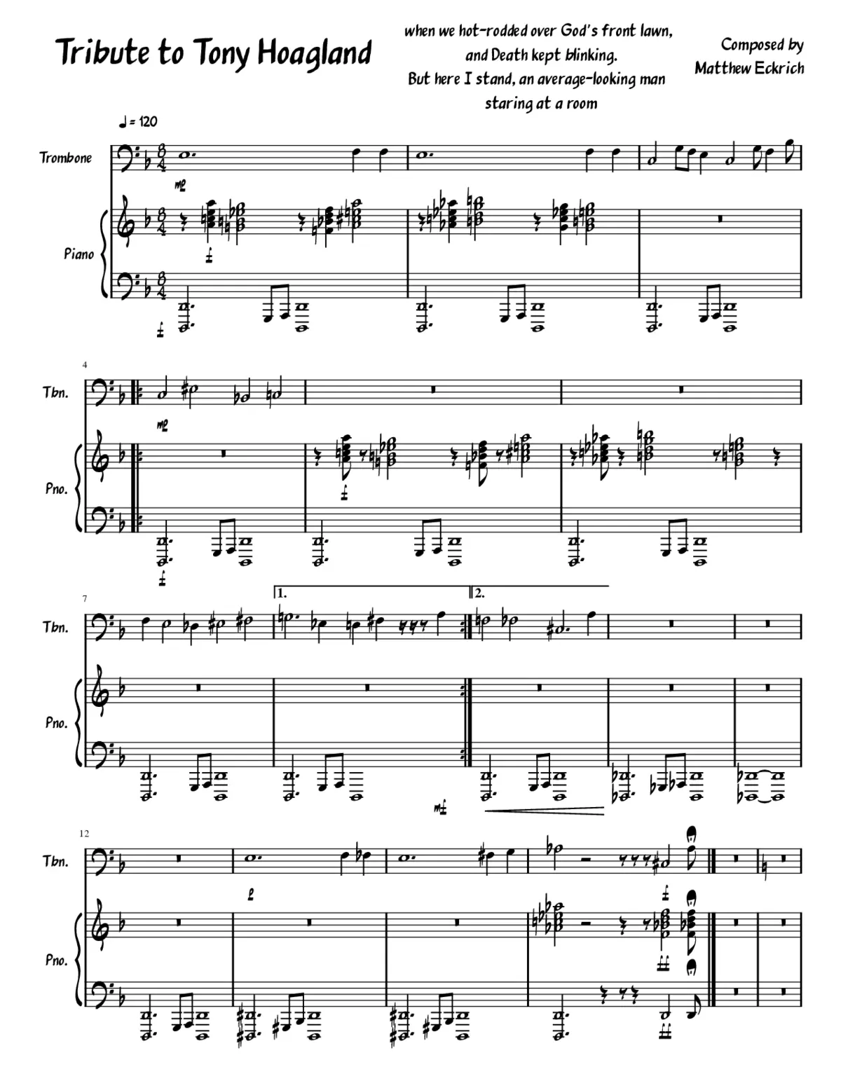 Tribute to Tony Hoagland - Page 1