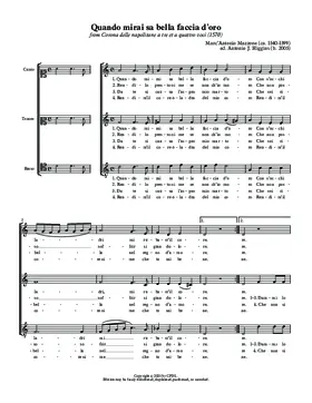 Quando mirai sa bella faccia d'oro