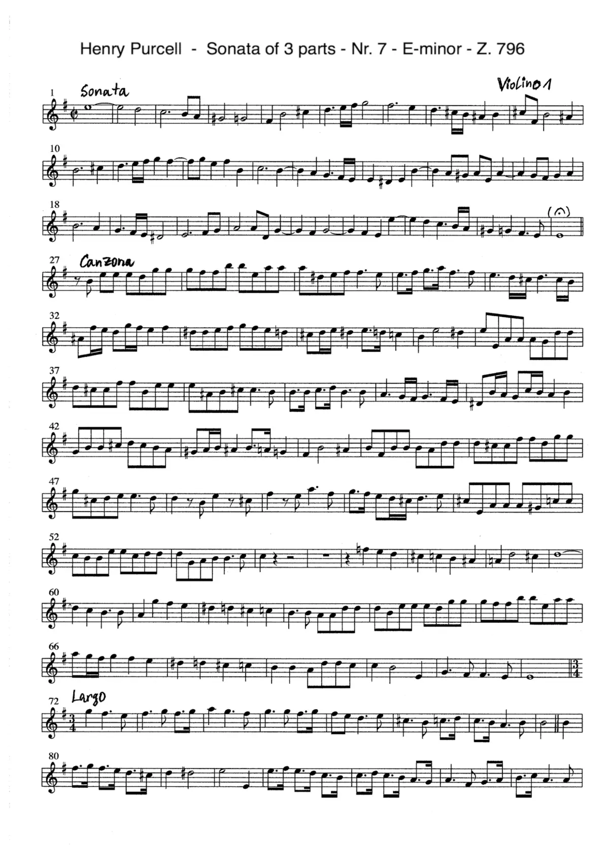 Trio Sonata in E minor - Page 1