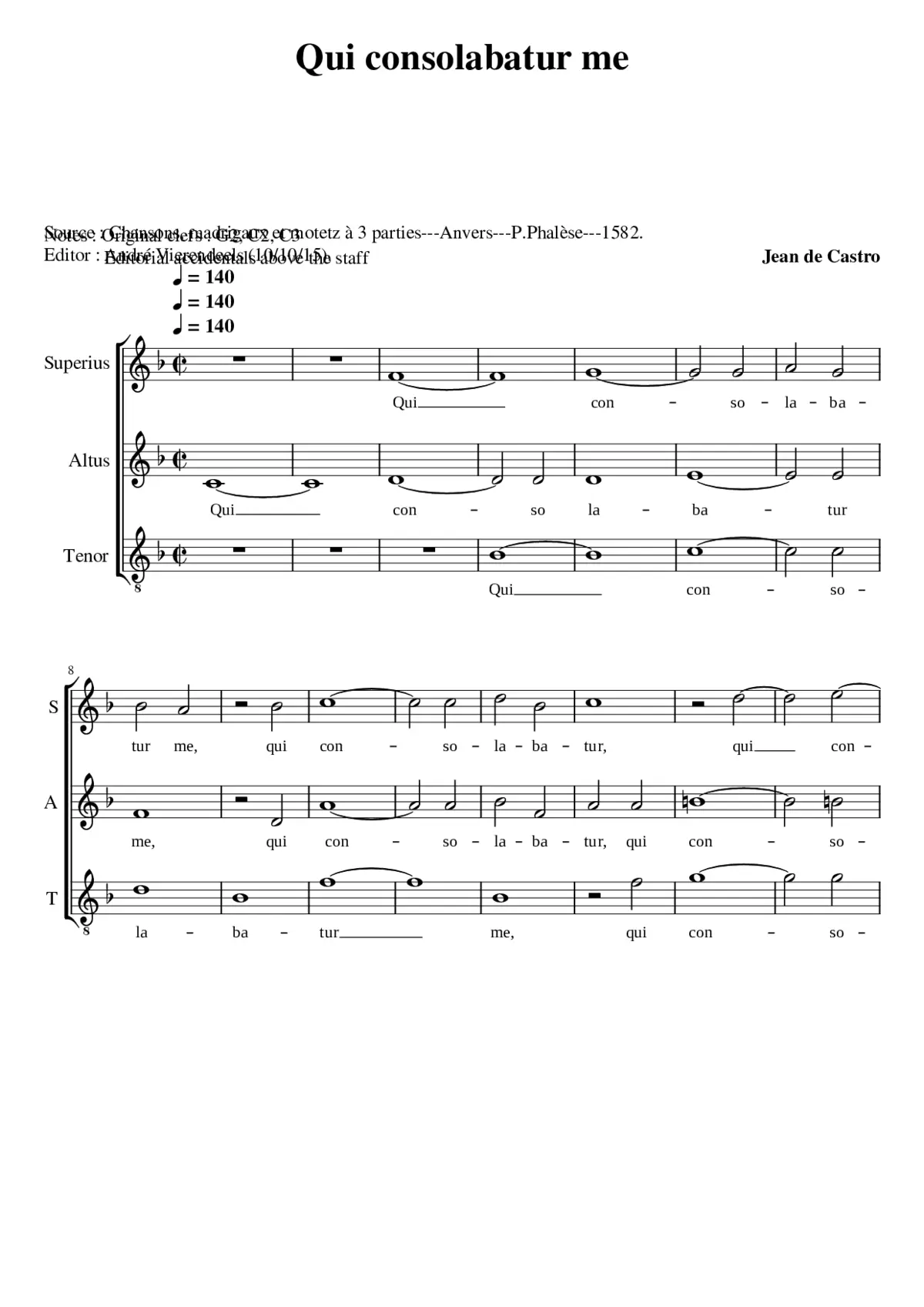 Qui consolabatur me - Page 1