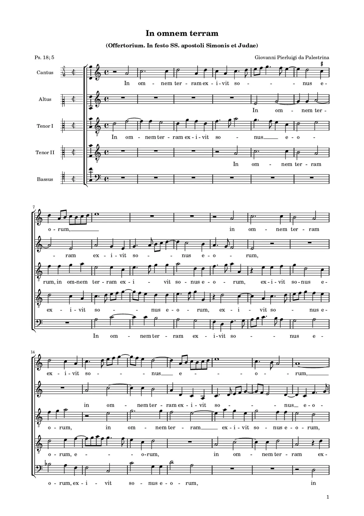 In omnem terram - Page 1