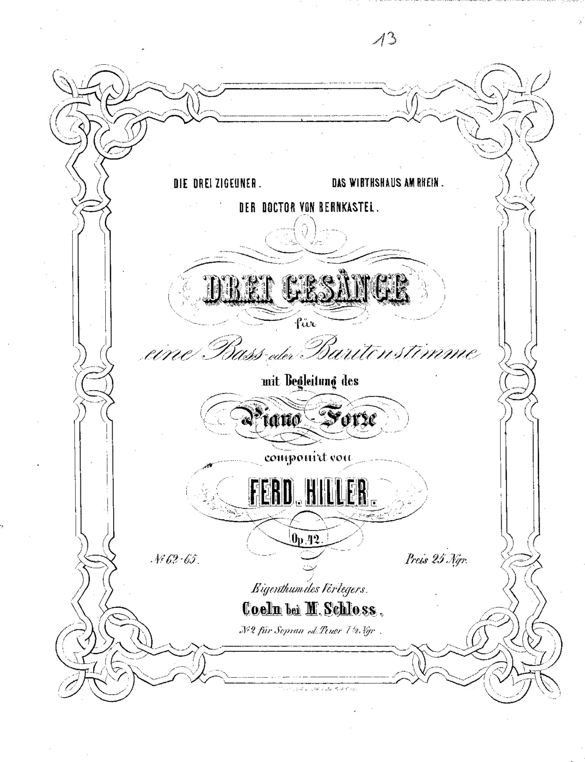 3 Gesänge - Page 1