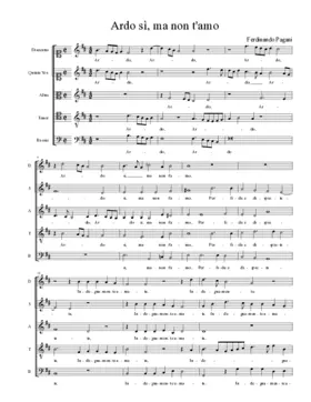 Ardo sì, ma non t'amo