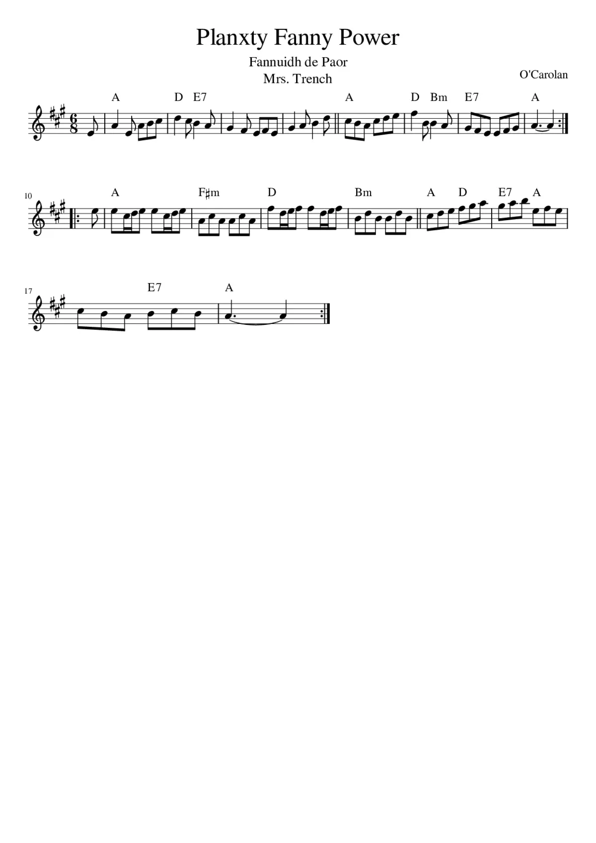 Planxty Fanny Power - Page 1