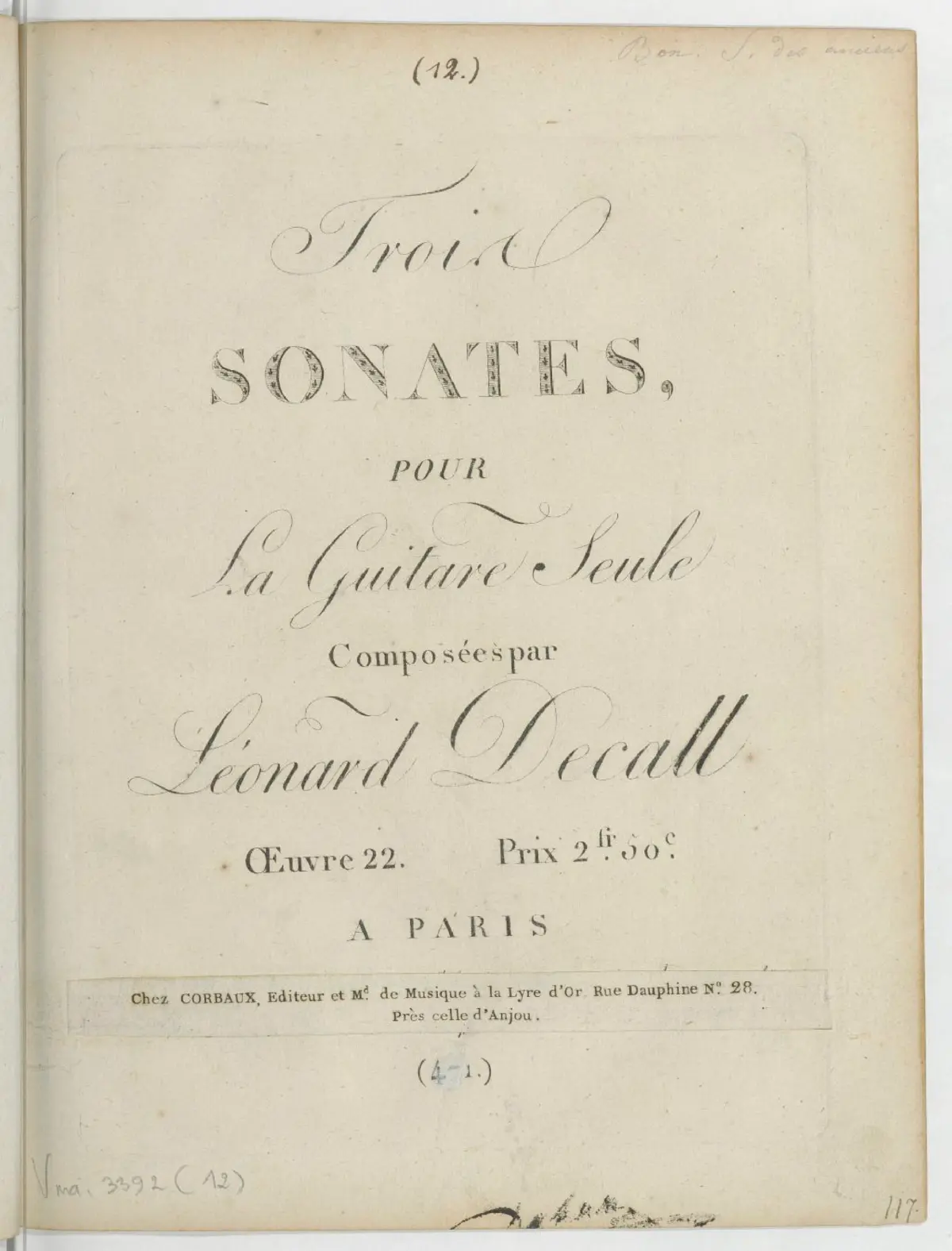 3 Guitar Sonatas - Page 1