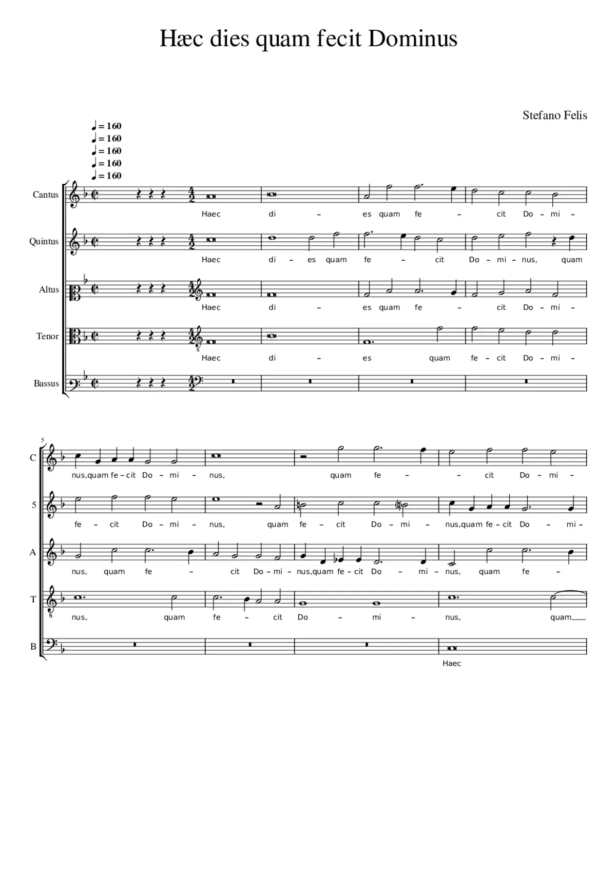 Hæc dies quam fecit Dominus - Page 1