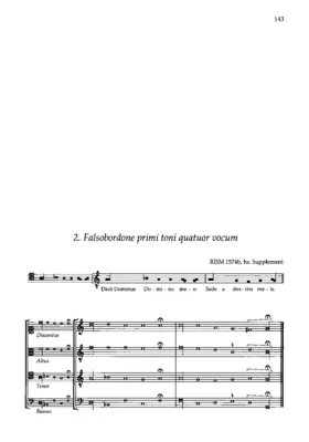 Falsobordone primi toni quatuor vocum