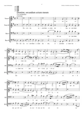 Domine secundum actum meum (not to be confused with Palestrina's 5vv setting)