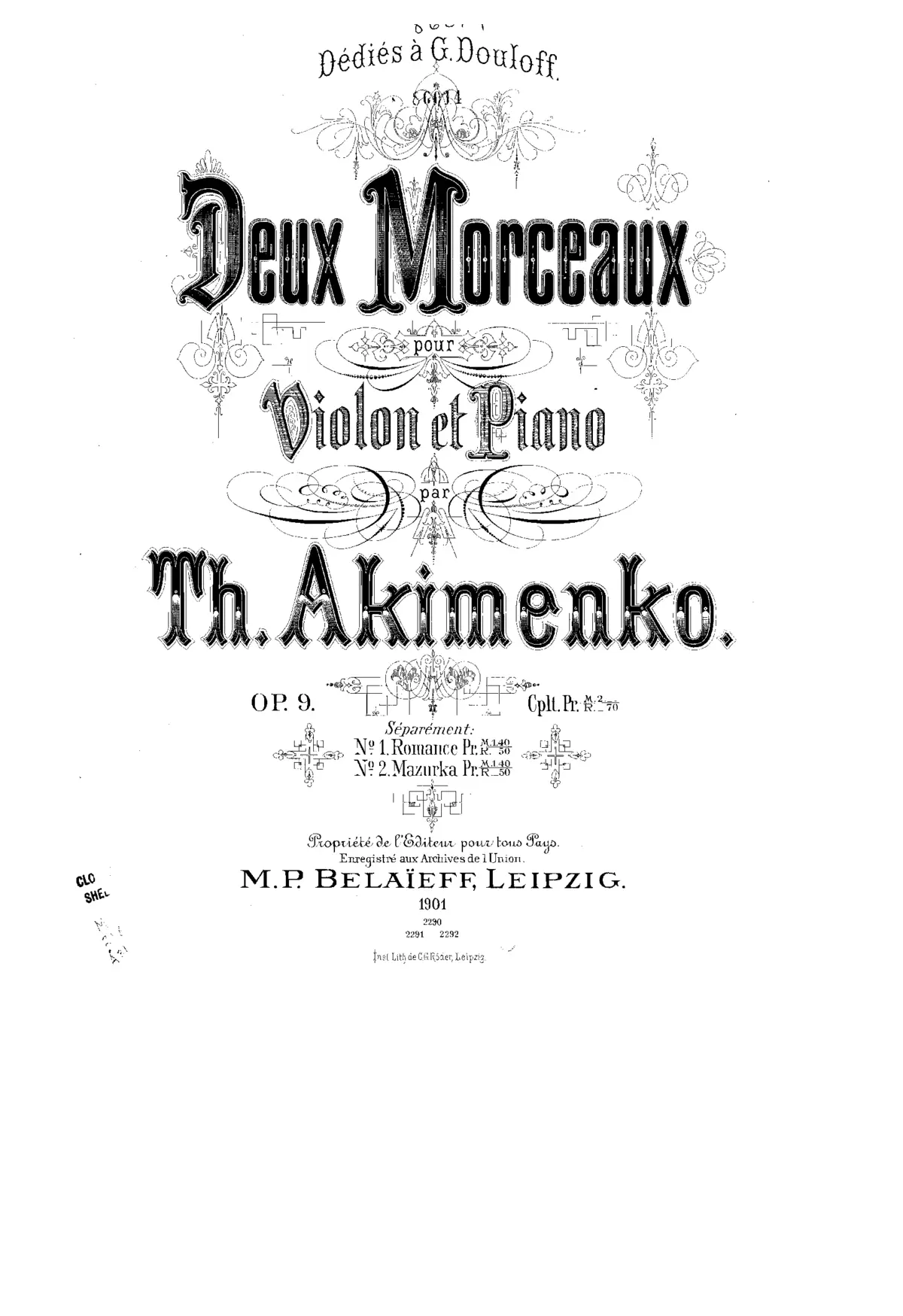 2 Morceaux - Page 1