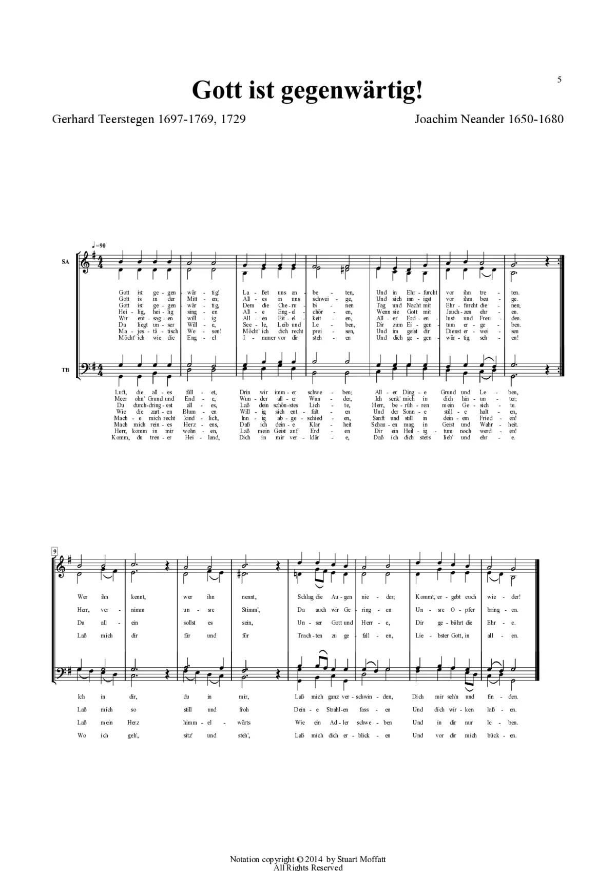 Gott ist gegenwärtig - Page 1