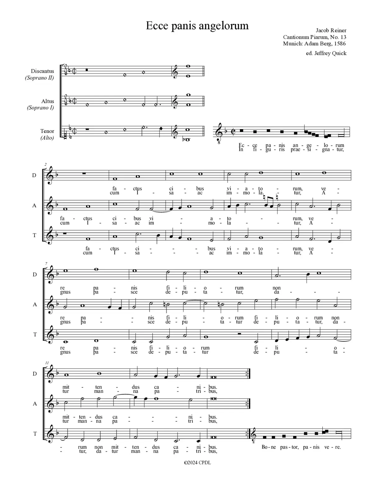Ecce panis angelorum - Page 1