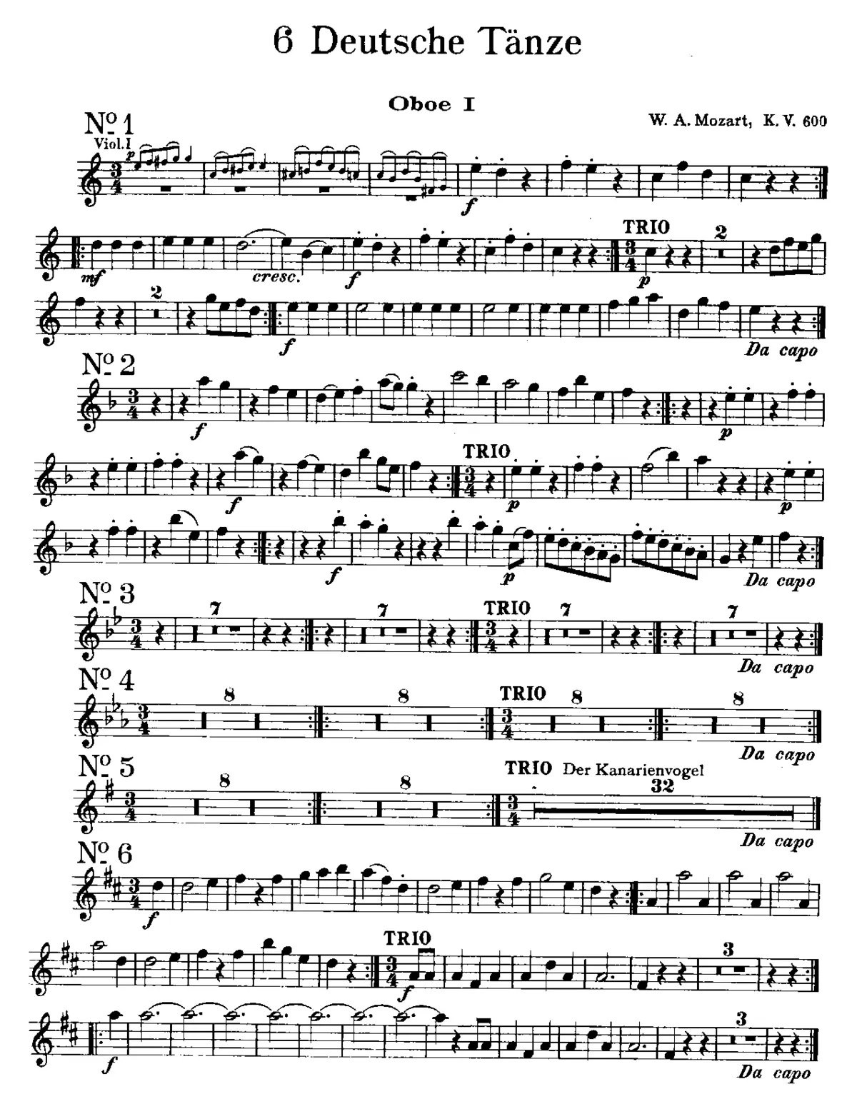 6 German Dances - Page 1