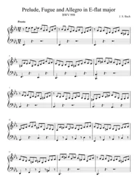 Prelude Fugue and Allegro in E-flat major BWV 998