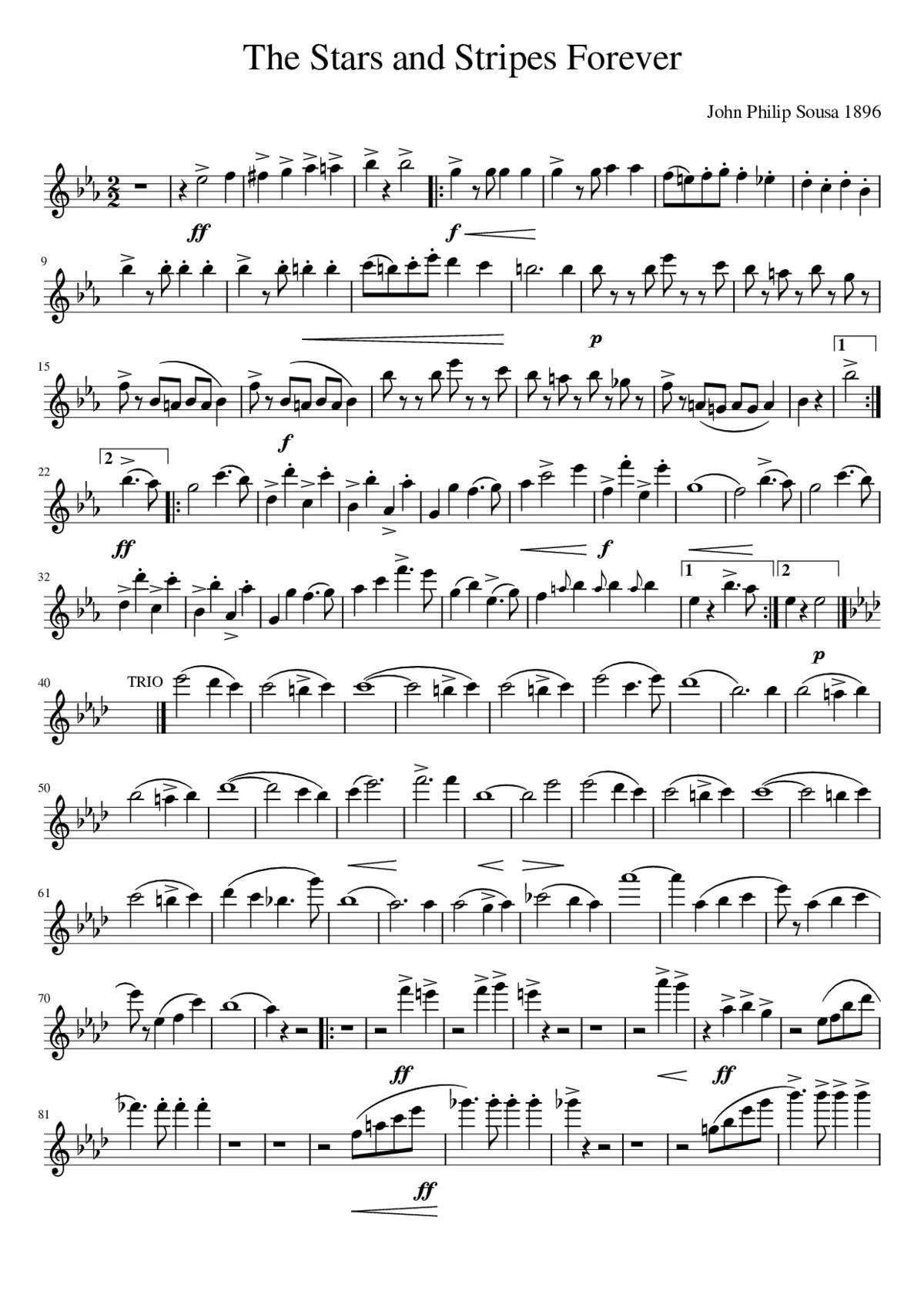 The Stars and Stripes Forever - Page 1