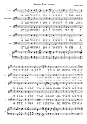 Schelle Johann : Komm Jesu komm (trans)