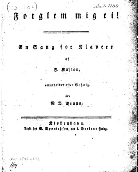Forglem mig ei, WoO 146