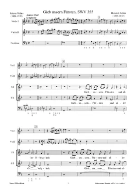 Gib unsern Fürsten und aller Obrigkeit, SWV 355