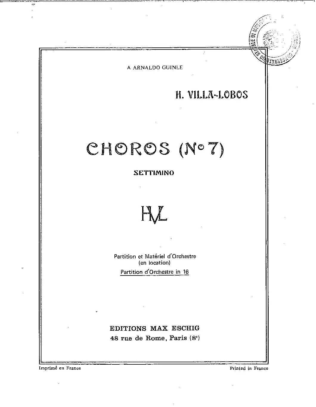 Chôros No.7 - Page 1