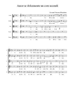 Amor se dolcemente un core accendi