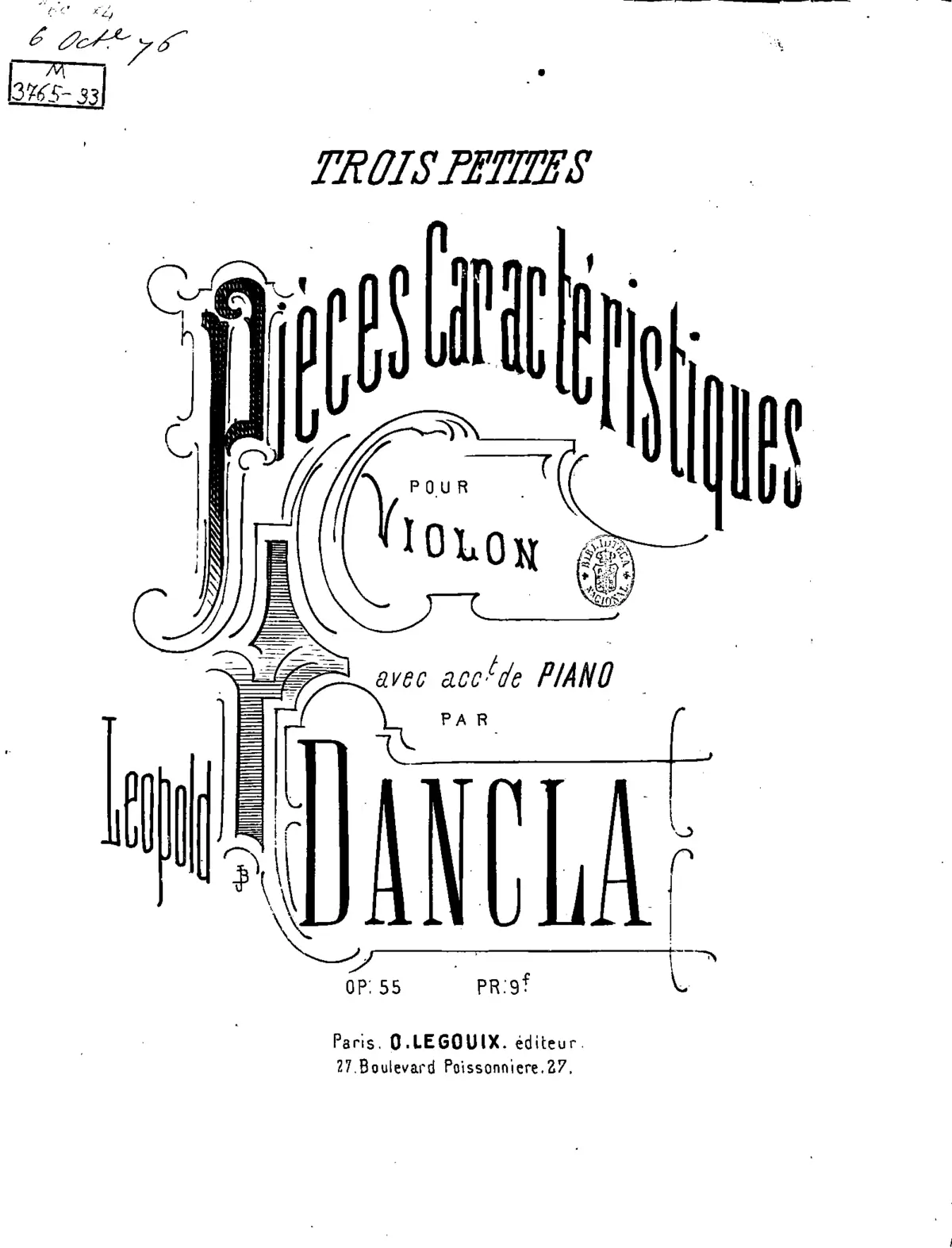3 Petites pièces caractéristiques - Page 1