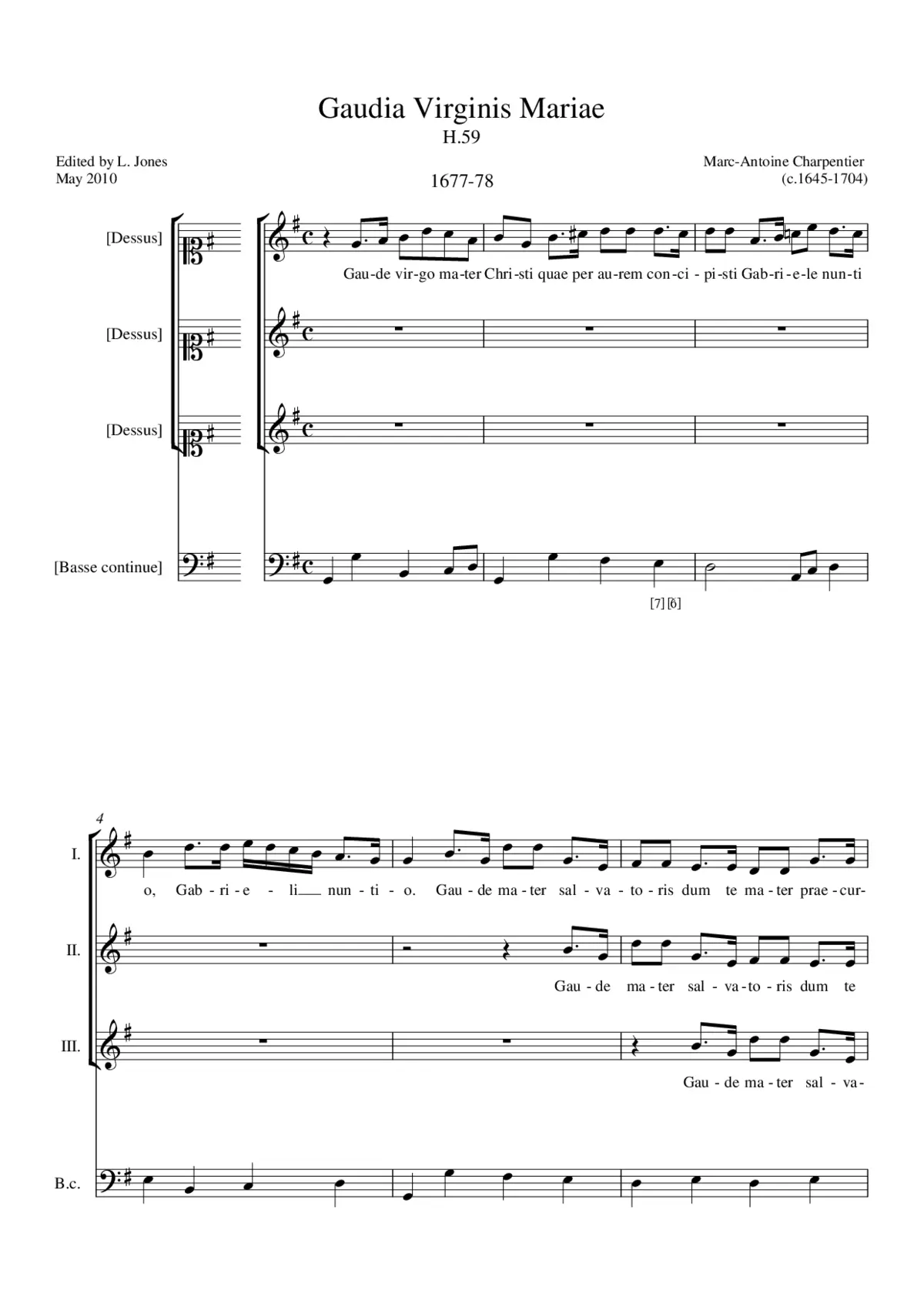 Gaudia Virginis Mariae H 59 - Page 1