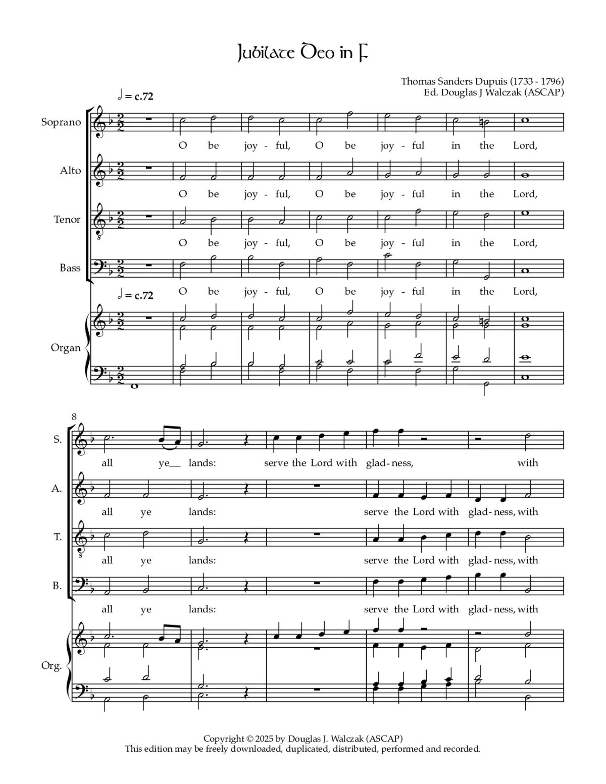 Jubilate Deo in F - Page 1
