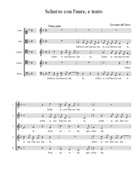 Scherzo con l'aure, e tento
