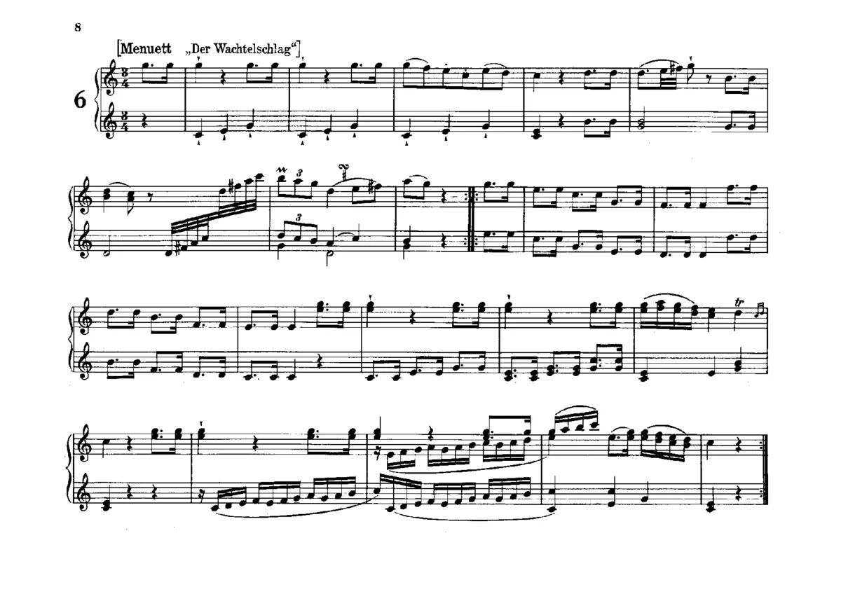 Flötenuhr in C major, Hob.XIX:8 - Page 1