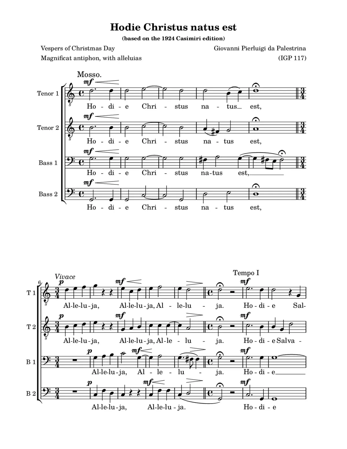Hodie Christus natus est a 4 - Page 1