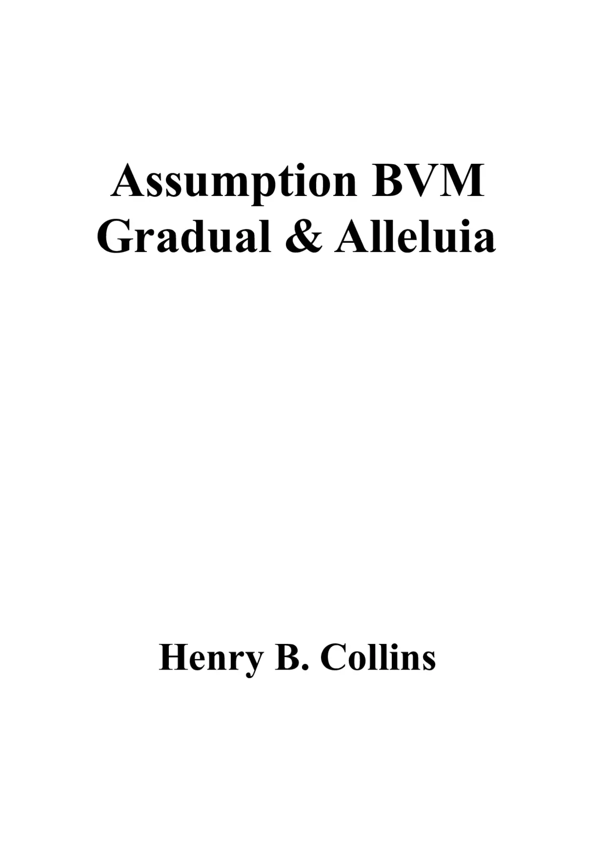 Gradual & Alleluia Assumption BVM - Page 1
