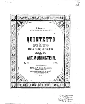 Quintet for Piano and Winds