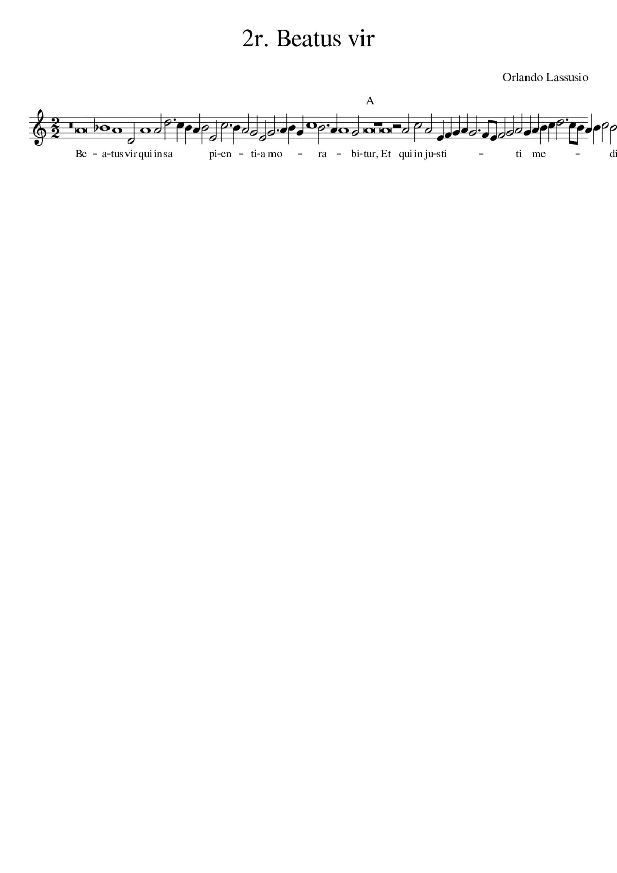 2r. Beatus vir - Page 1