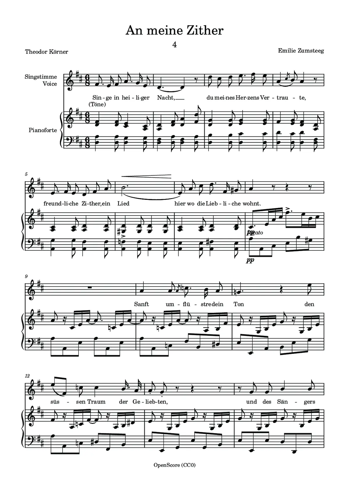 An meine Zither - Page 1