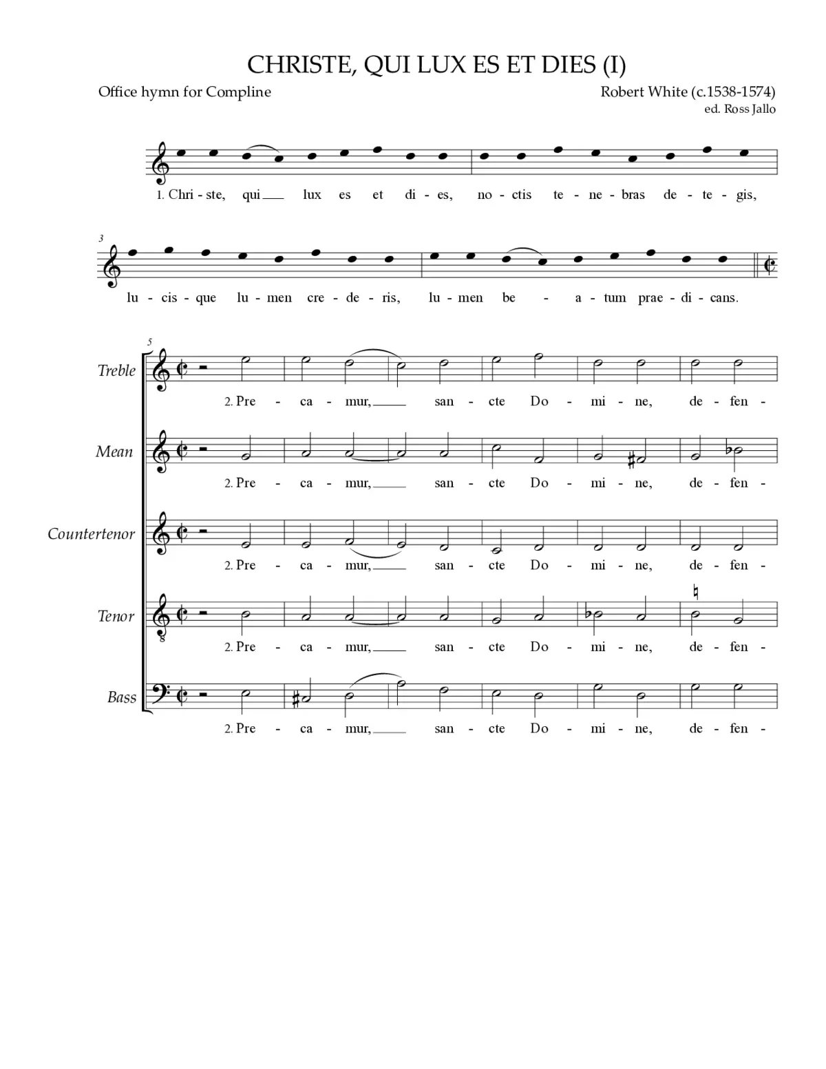 Christe qui lux es et dies I - Page 1