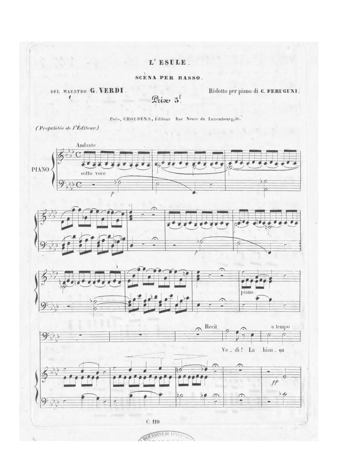 L'esule - Page 1