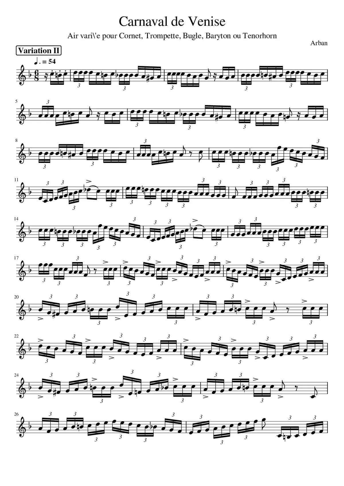 Carnaval de Venise - Page 1