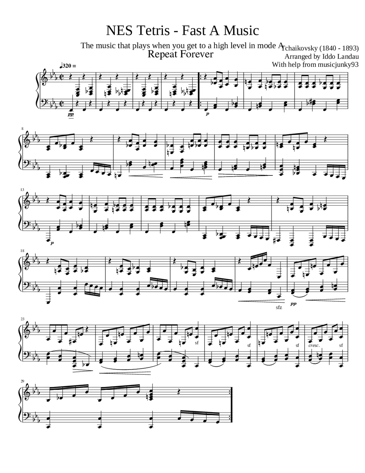 Tetris Theme A Fast - Page 1